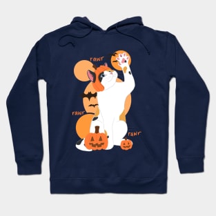 HALLOWEEN PUMPKIN TRICOLORED CAT Hoodie